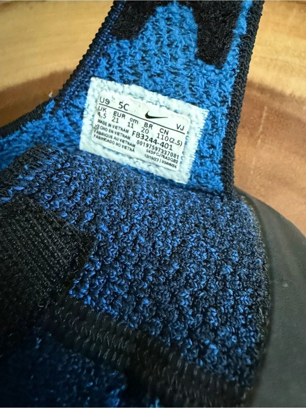Nike Swoosh 1 Baby Shoe Blue 5C